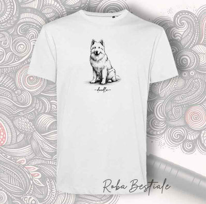 T-Shirt DOODLE - PASTORE SVIZZERO BIANCO