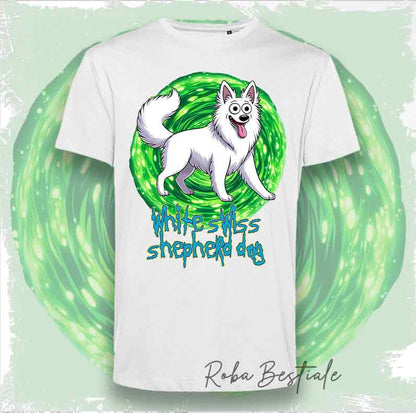 RICK &amp; MORTY T-Shirt - WHITE SWISS SHEPHERD