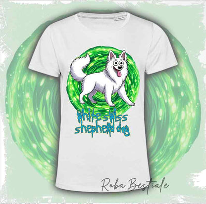 RICK &amp; MORTY T-Shirt - WHITE SWISS SHEPHERD