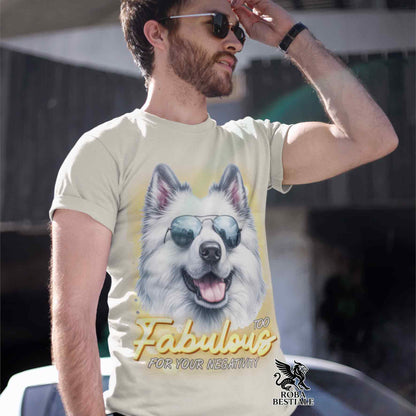 T-shirt TOO FABULOUS - BERGER BLANC SUISSE - Blanche ou Beige, pour Homme ou pour Femme - du XS au 5XL