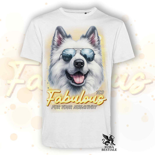 T-Shirt TOO FABULOUS - PASTORE SVIZZERO BIANCO - Bianca o Beige, da Uomo o da Donna - dalla XS alla 5XL