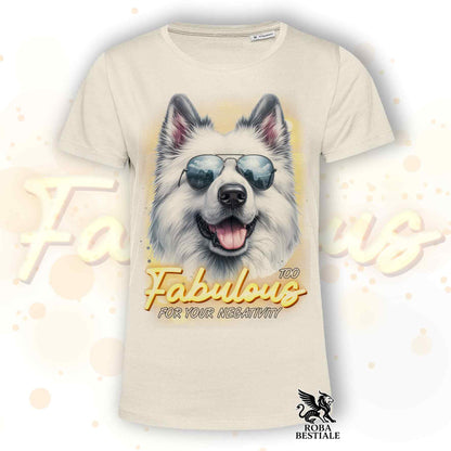 T-shirt TOO FABULOUS - BERGER BLANC SUISSE - Blanche ou Beige, pour Homme ou pour Femme - du XS au 5XL