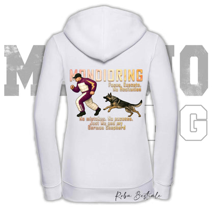 Felpa MONDIORING Chase! - PASTORE TEDESCO da Lavoro "Grigione" - Cappuccio e Zip, Uomo o Donna, in tanti colori - dalla XS alla 5XL