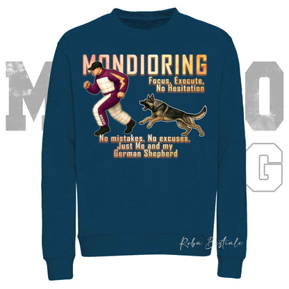 Felpa MONDIORING Chase! - PASTORE TEDESCO da Lavoro "Grigione" - Girocollo, Unisex, in tanti colori! - dalla XS alla 3XL