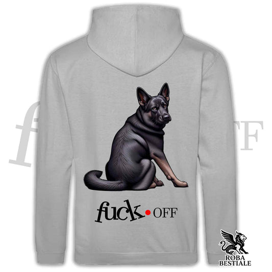 Felpa FU**K OFF - PASTORE TEDESCO Da Lavoro "Grigione" - Unisex - Diversi Colori - dalla XS alla 3XL