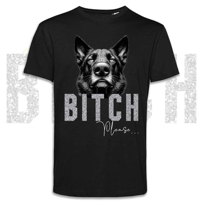 T-shirt BI**H, PLEASE - PASTORE TEDESCO da Lavoro "Grigione" - Bianca, Nera o Beige, da Uomo o da Donna - dalla XS alla 5XL