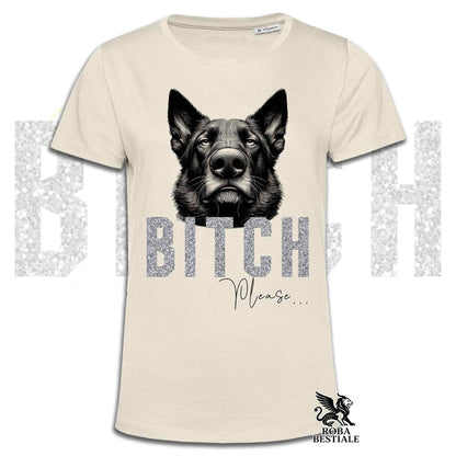 T-shirt BI**H, PLEASE - PASTORE TEDESCO da Lavoro "Grigione" - Bianca, Nera o Beige, da Uomo o da Donna - dalla XS alla 5XL