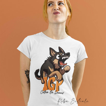 BONKERS T-Shirt - IGP - Working GERMAN SHEPHERD "Grigione" - Men or Women - XS to 5XL