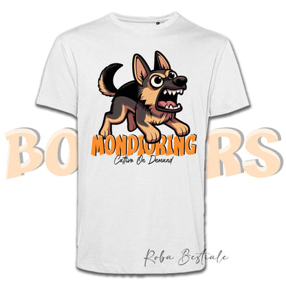 T-Shirt BONKERS - MONDIORING - PASTORE TEDESCO da Lavoro "Grigione" - Uomo o Donna - dalla XS alla 5XL