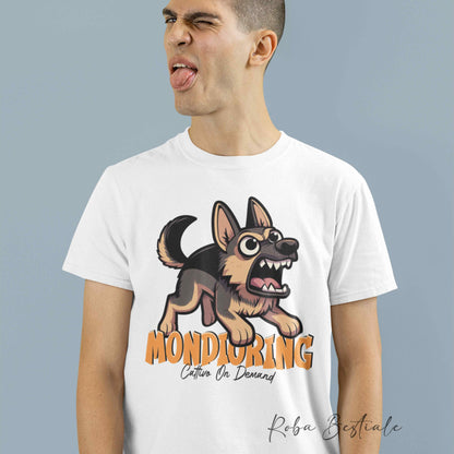 T-Shirt BONKERS - MONDIORING - PASTORE TEDESCO da Lavoro "Grigione" - Uomo o Donna - dalla XS alla 5XL