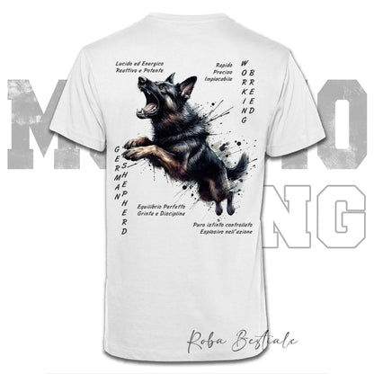 T-Shirt MONDIORING6 - PASTORE TEDESCO da Lavoro "Grigione" - Uomo o Donna - dalla XS alla 5XL