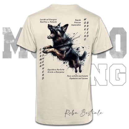 T-Shirt MONDIORING6 - PASTORE TEDESCO da Lavoro "Grigione" - Uomo o Donna - dalla XS alla 5XL