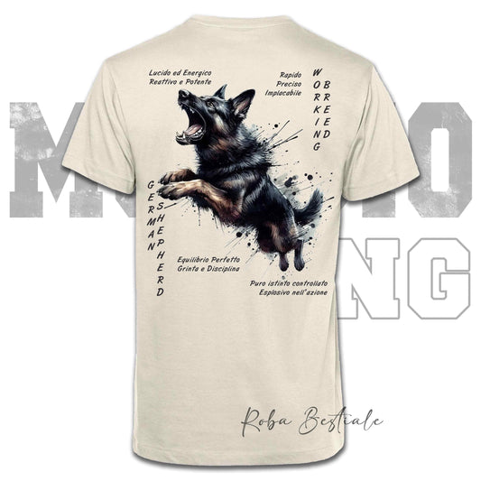 T-Shirt MONDIORING6 - PASTORE TEDESCO da Lavoro "Grigione" - Uomo o Donna - dalla XS alla 5XL