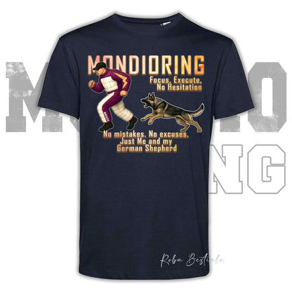 T-Shirt MONDIORING Chase! - PASTORE TEDESCO da Lavoro "Grigione" - In tanti colori - Uomo o Donna - dalla XS alla 5XL