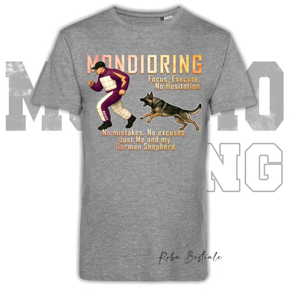 T-Shirt MONDIORING Chase! - PASTORE TEDESCO da Lavoro "Grigione" - In tanti colori - Uomo o Donna - dalla XS alla 5XL