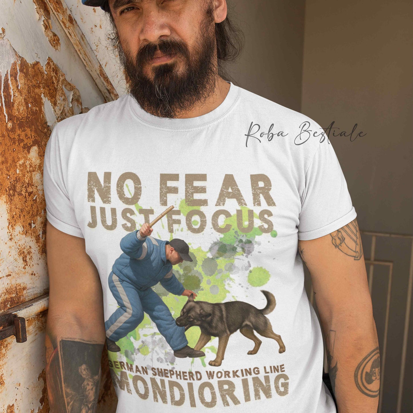 T-Shirt MONDIORING2 - PASTORE TEDESCO DA LAVORO "Grigione"- Uomo o Donna - dalla XS alla 5XL