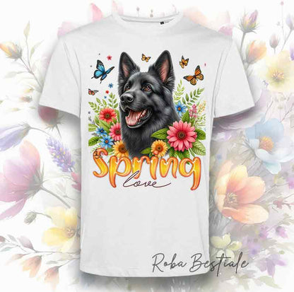 T-Shirt SPRING LOVE - PASTORE TEDESCO DA LAVORO "GRIGIONE" Nero