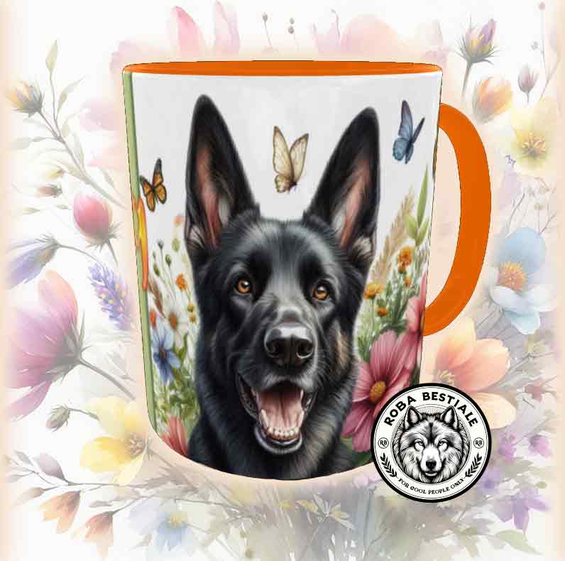 Tazza SPRING LOVE - PASTORE TEDESCO "GRIGIONE" Nero