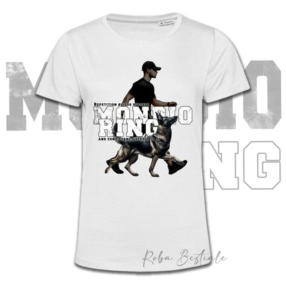T-Shirt MONDIORING5 - PASTORE TEDESCO "GRIGIONE" + UOMO - Bianca, Uomo o Donna - dalla XS alla 5XL