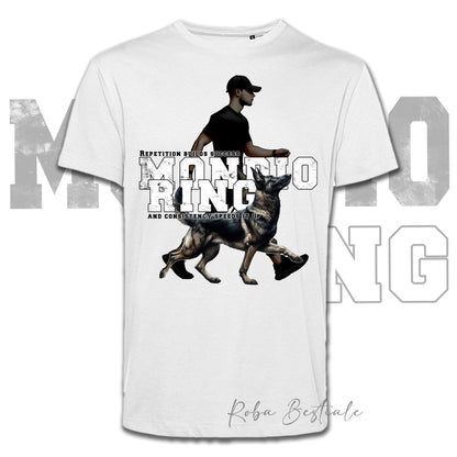 T-Shirt MONDIORING5 - PASTORE TEDESCO "GRIGIONE" + UOMO - Bianca, Uomo o Donna - dalla XS alla 5XL