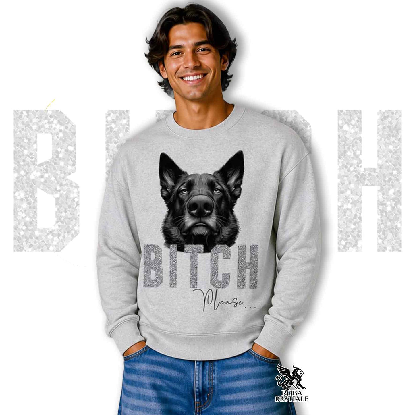 BI**H, PLEASE - German Shepherd Work Line - Crewneck Sweatshirt, Unisex, many colours! - from XS to 3XL