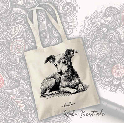 Shopper DOODLE - PICCOLO LEVRIERO ITALIANO