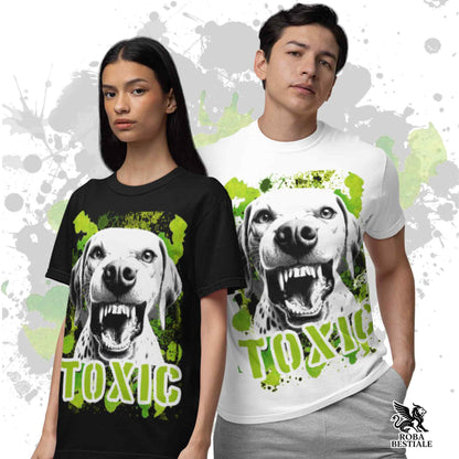 T-Shirt TOXIC - POINTER INGLESE - Bianca, Nera o Beige, da Uomo o da Donna - dalla XS alla 5XL