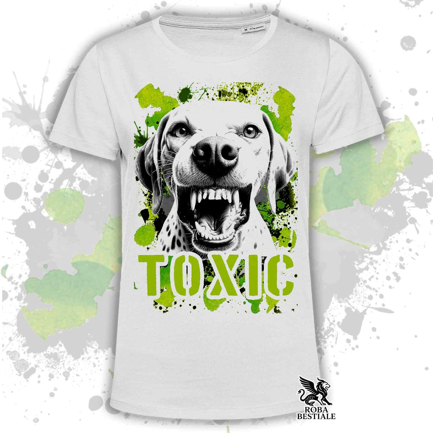 T-Shirt TOXIC - POINTER INGLESE - Bianca, Nera o Beige, da Uomo o da Donna - dalla XS alla 5XL
