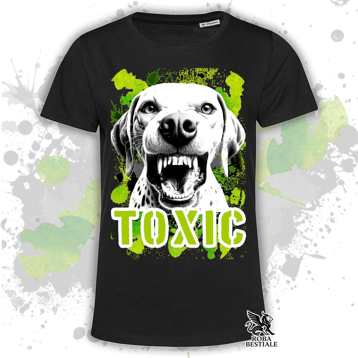 T-Shirt TOXIC - POINTER INGLESE - Bianca, Nera o Beige, da Uomo o da Donna - dalla XS alla 5XL