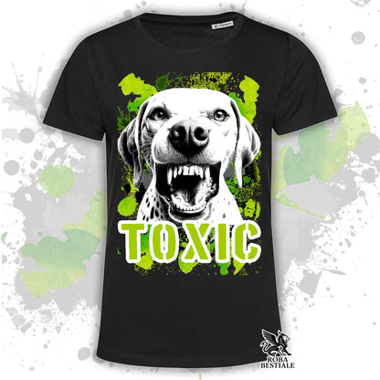 T-Shirt TOXIC - POINTER INGLESE - Bianca, Nera o Beige, da Uomo o da Donna - dalla XS alla 5XL