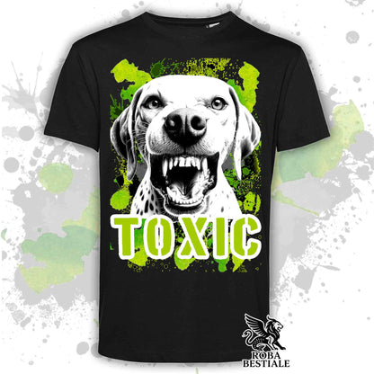 T-Shirt TOXIC - POINTER INGLESE - Bianca, Nera o Beige, da Uomo o da Donna - dalla XS alla 5XL