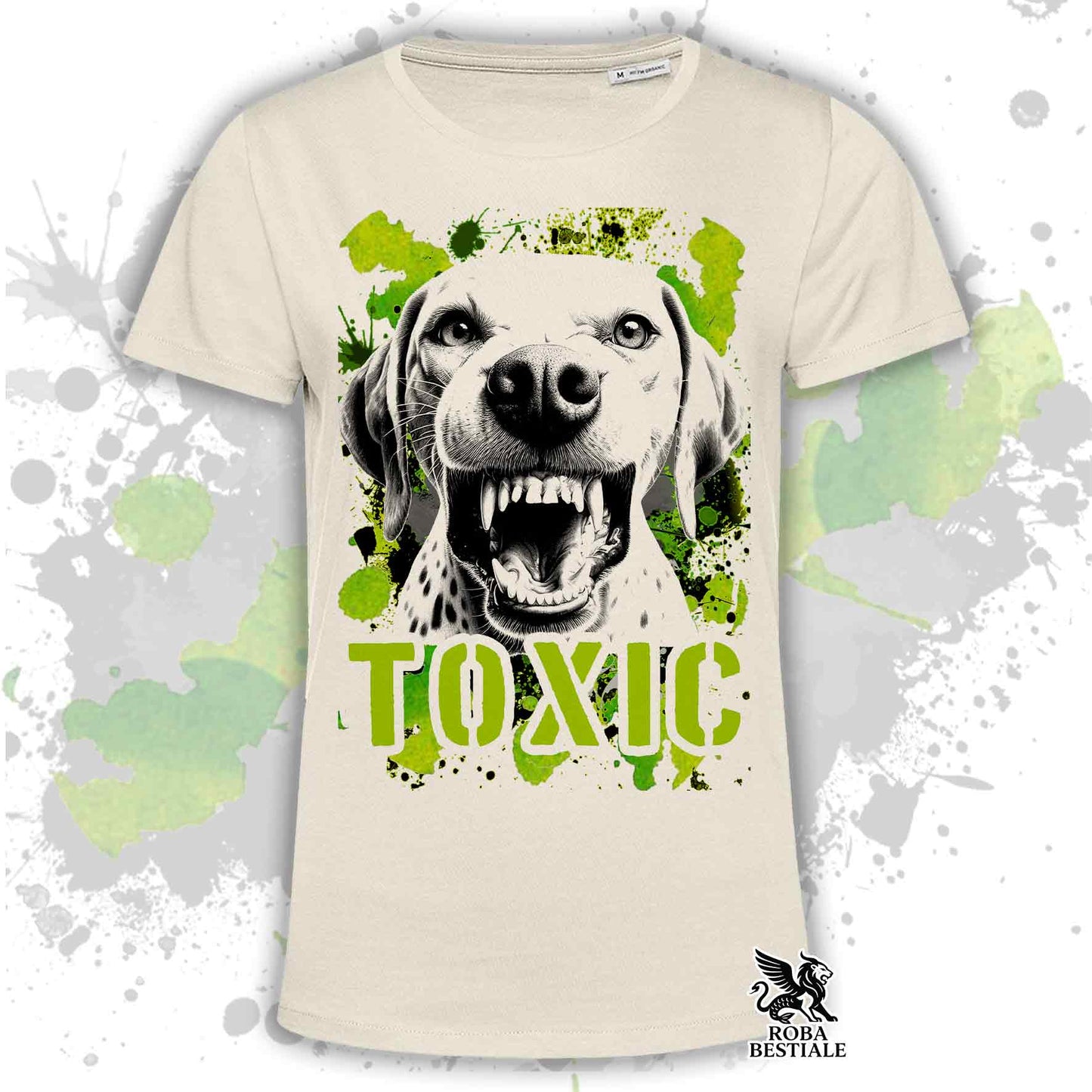 T-Shirt TOXIC - POINTER INGLESE - Bianca, Nera o Beige, da Uomo o da Donna - dalla XS alla 5XL