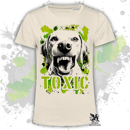 T-Shirt TOXIC - POINTER INGLESE - Bianca, Nera o Beige, da Uomo o da Donna - dalla XS alla 5XL