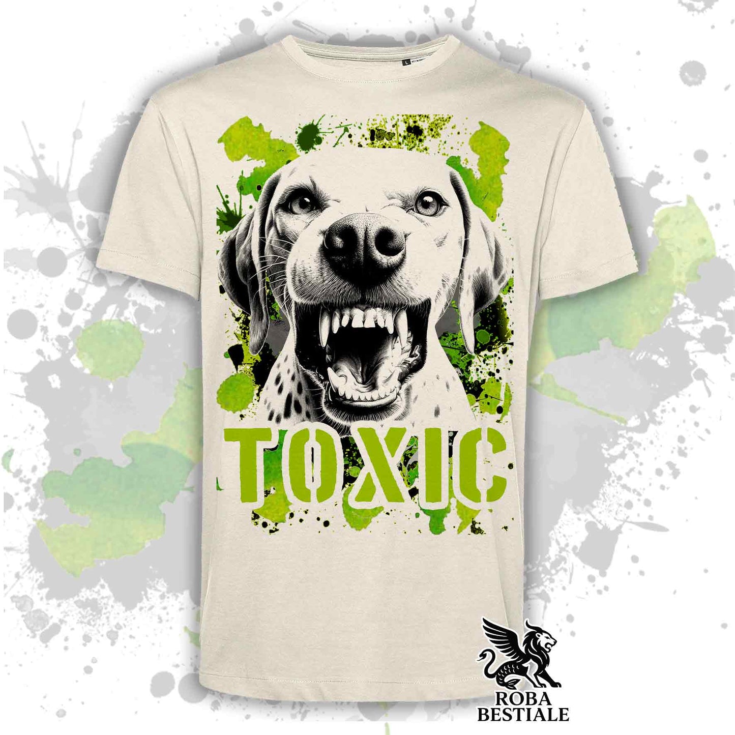 T-Shirt TOXIC - POINTER INGLESE - Bianca, Nera o Beige, da Uomo o da Donna - dalla XS alla 5XL