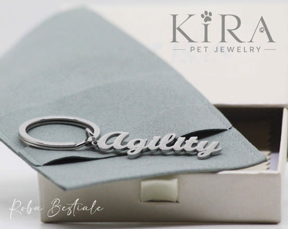 Portachiavi KIRA PET JEWERLY - AGILITY - In Acciaio Inox color SILVER