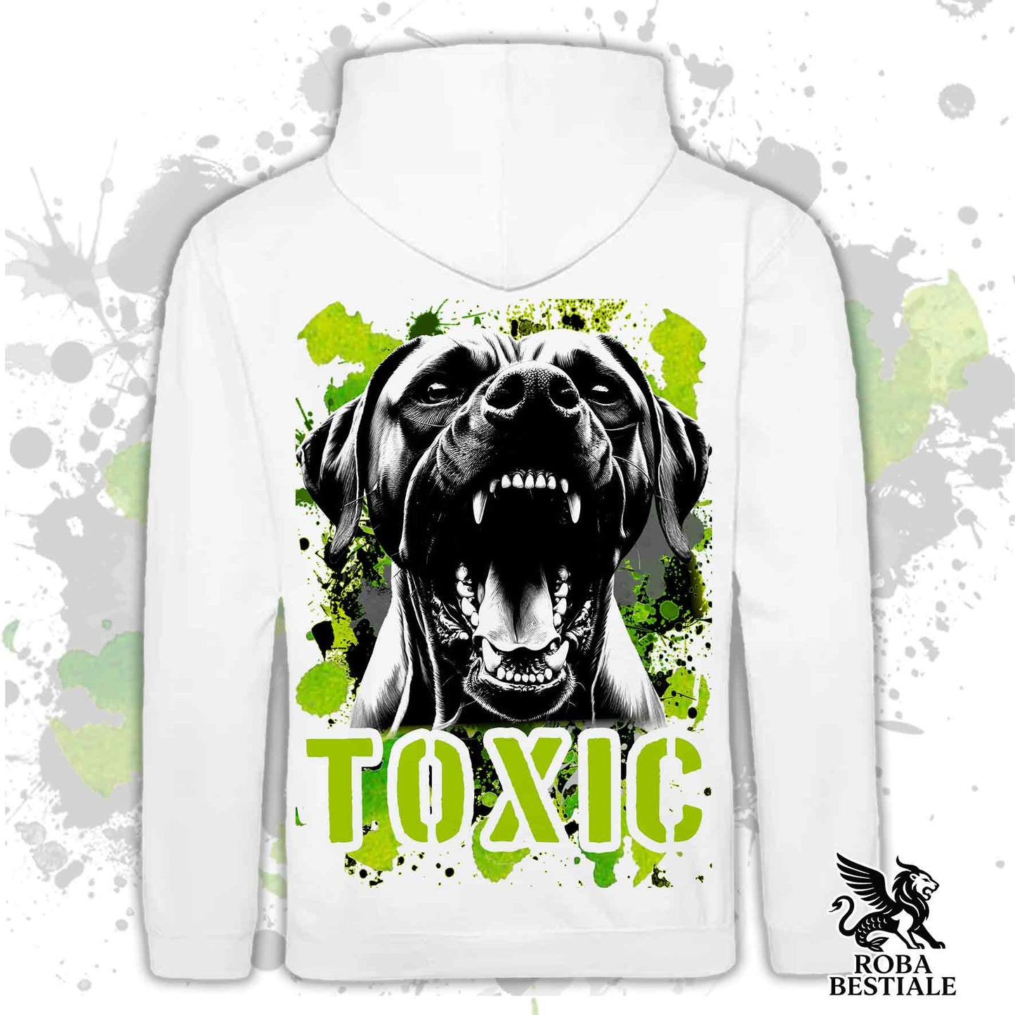 Felpa TOXIC - RHODESIAN RIDGEBACK - Con Cappuccio e Tasconi, Unisex, in tanti colori - dalla XS alla 5XL