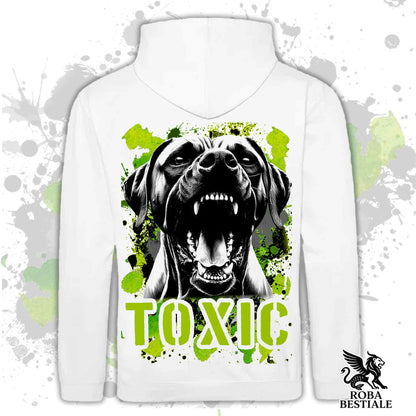 Felpa TOXIC - RHODESIAN RIDGEBACK - Con Cappuccio e Tasconi, Unisex, in tanti colori - dalla XS alla 5XL