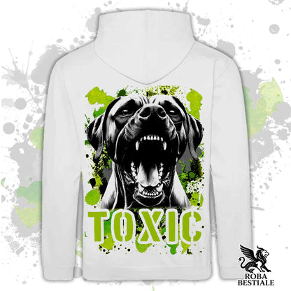 Felpa TOXIC - RHODESIAN RIDGEBACK - Con Cappuccio e Tasconi, Unisex, in tanti colori - dalla XS alla 5XL