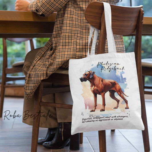 Shopper BEHAVIOR - RHODESIAN RIDGEBACK - Standard FCI - Diversi colori disponibili, 100% Cotone