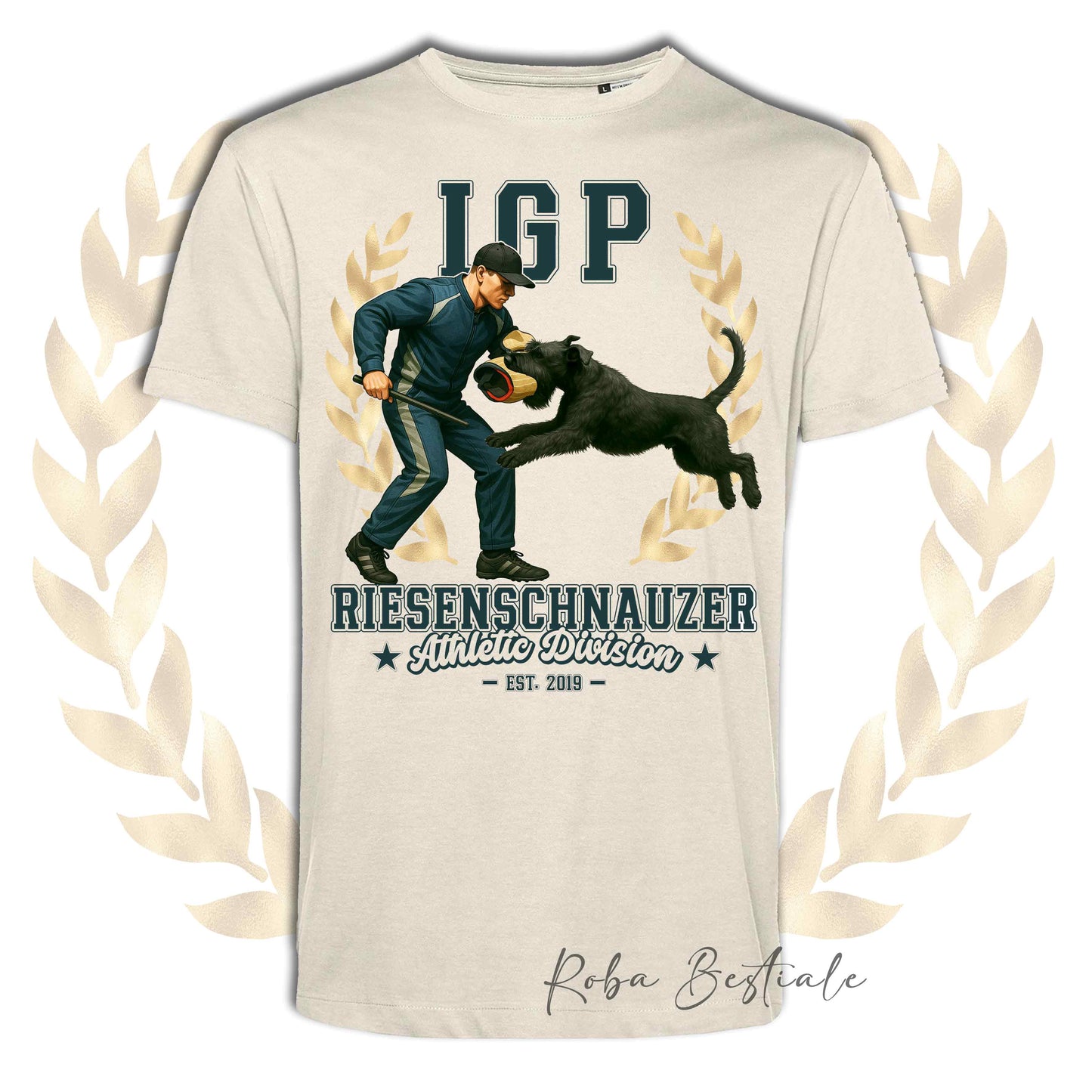 T-Shirt IGP STAR - RIESENSCHNAUZER Nero - Uomo o Donna - dalla XS alla 5XL