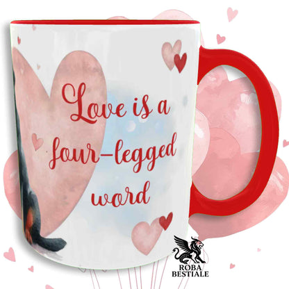 LOVE ME Mug - ROTTWEILER - Ceramic, with Red details - 330 ml