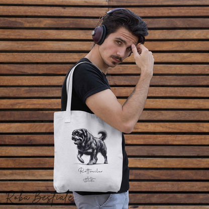 Shopper ACTION DOODLE - ROTTWEILER 1 - Diversi colori disponibili, 100% Cotone