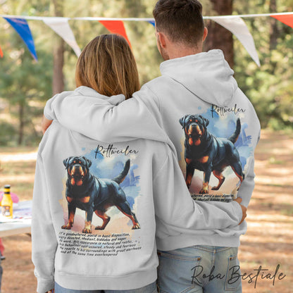 Felpa BEHAVIOR - ROTTWEILER - Standard FCI - Unisex - Grigia - dalla XS alla 3XL