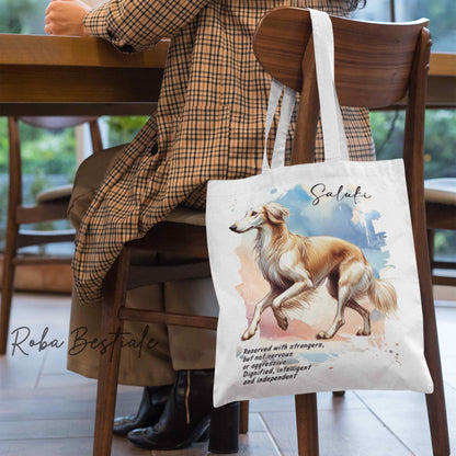 Shopper BEHAVIOR - SALUKI Crema - Standard FCI - Diversi colori disponibili, 100% Cotone