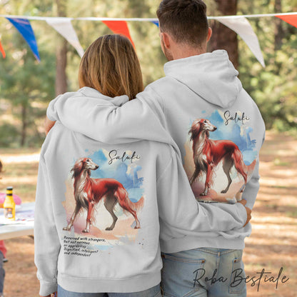 Felpa BEHAVIOR - SALUKI Rosso - Standard FCI - Unisex - Grigia - dalla XS alla 3XL