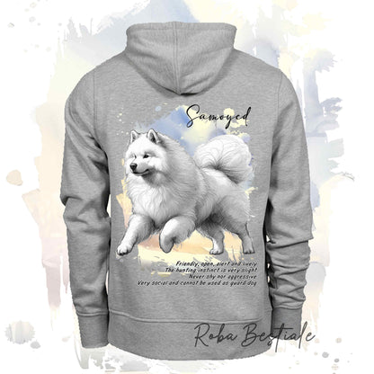 Felpa BEHAVIOR - SAMOIEDO - Standard FCI - Unisex - Grigia - dalla XS alla 3XL