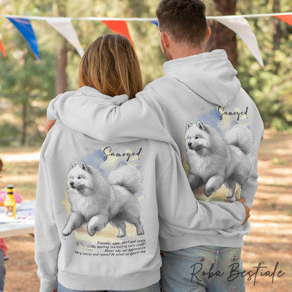Felpa BEHAVIOR - SAMOIEDO - Standard FCI - Unisex - Grigia - dalla XS alla 3XL