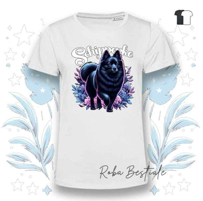 T-Shirt BLOSSOM BEAUTY - SCHIPPERKE - Bianca o Nera - Uomo o Donna - dalla XS alla 5XL