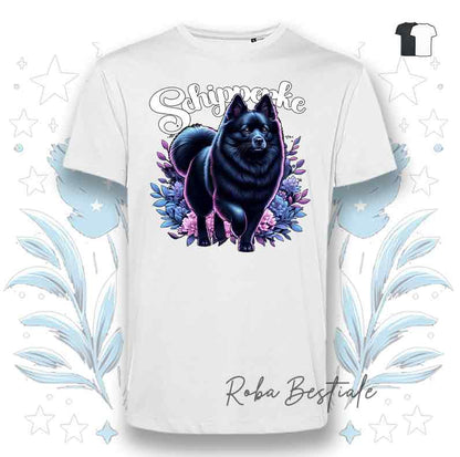 T-Shirt BLOSSOM BEAUTY - SCHIPPERKE - Bianca o Nera - Uomo o Donna - dalla XS alla 5XL