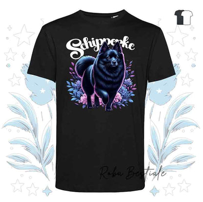 T-Shirt BLOSSOM BEAUTY - SCHIPPERKE - Bianca o Nera - Uomo o Donna - dalla XS alla 5XL